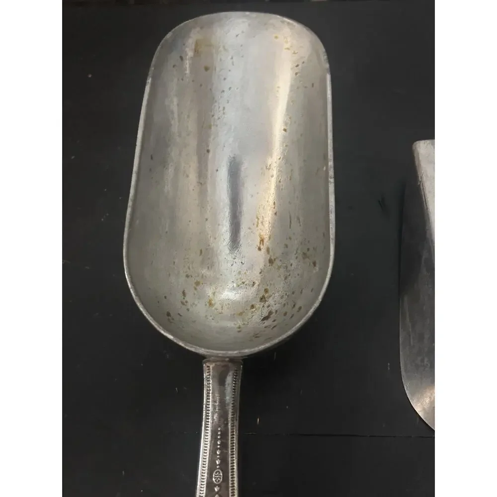 Vintage Serving Utensils Set of 3 Ice Scoops Ornate Floral